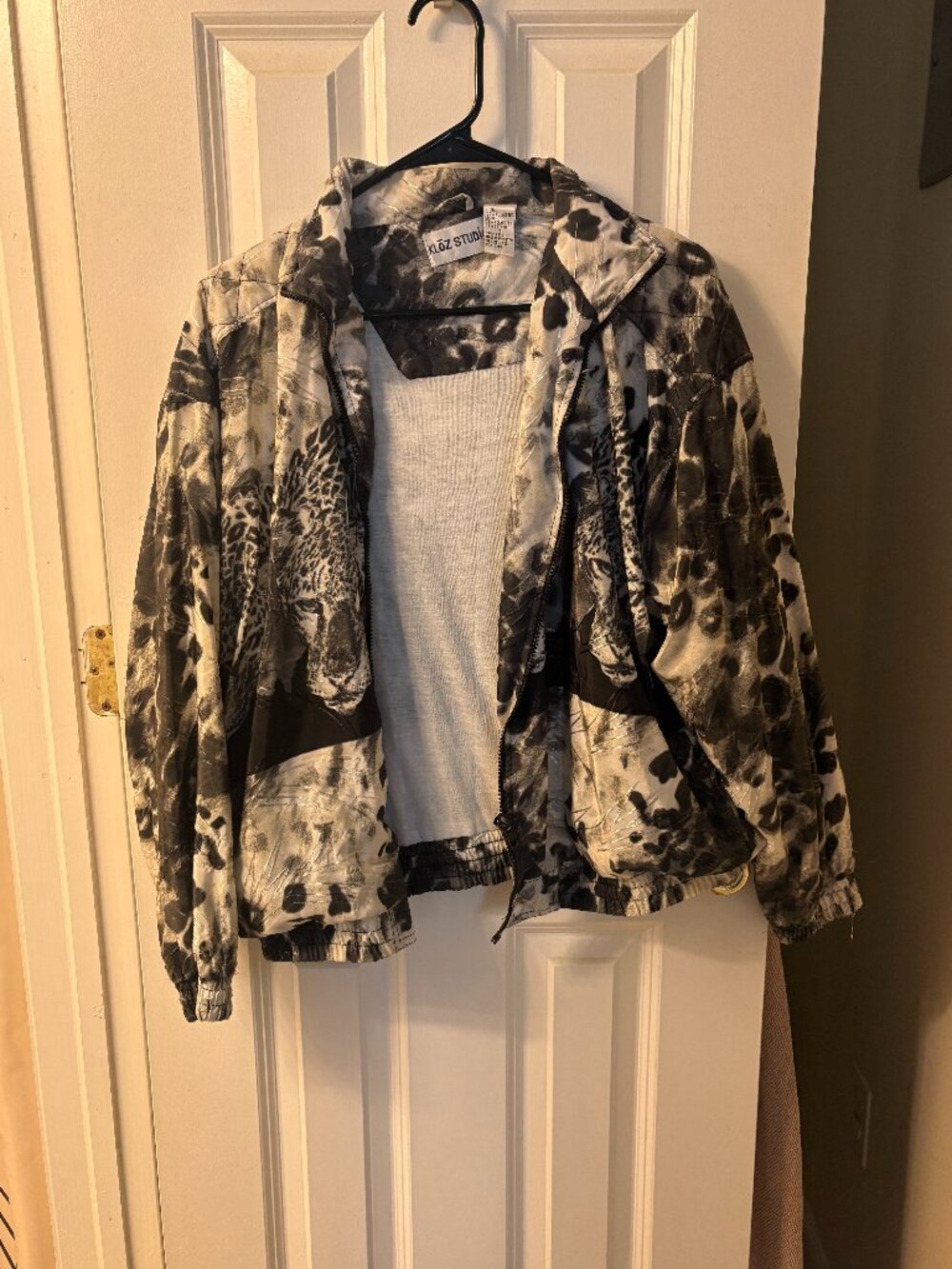 Vintage Kloz Studio Snow Leopard Track Jacket